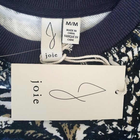 JOIE NEW CALEIGH Floral Paisley Abstract Thumb Hole Cuffs Sweatshirt - Picture 6 of 12